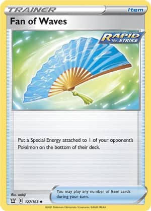 Fan of Waves can help slow down your opponent's Pokémon while yours recover from using their G-Max attacks.