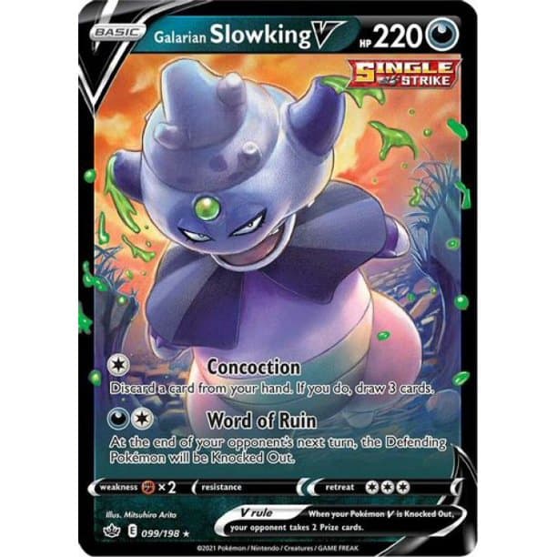 Galarian Slowking will be your primary attacker throughout game, supported by your Trainers and other Pokémon.