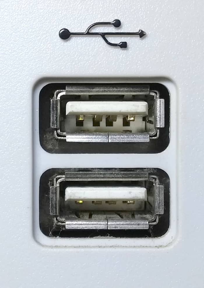 Standard USB Type A receptacle or female socket as used on most laptops and desktop computers.
