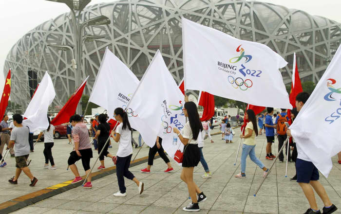 Winter Olympic photo of one of the ceremony in Beijing. I believe that the Olympic games were used in the past, to satisfy man need to compete. So, instead of deadly combat, people challenged themselves, who was the best at doing other things.