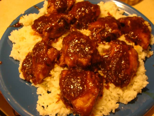 Takeout is expensive. You can pretend this came out of those cute paper boxes, while keeping your cash in your wallet. There's nothing more budget friendly than chicken and rice. It's all in the sauce to make it special.