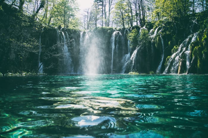 You might include a relevant still image as the background for your video, like a beautiful waterfall for a video that features the sounds of falling and rushing water.