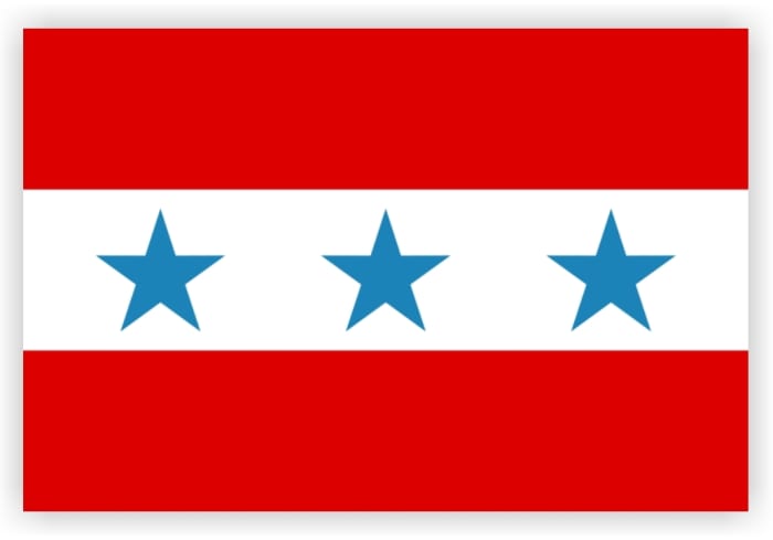 1858 -1888 Flag of the Kingdom of Rarotonga (now part of the Cook Islands, a territory of New Zealand)