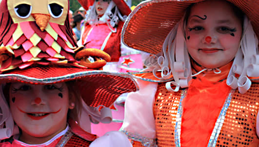 Participation in Carnival is handed down through the generations, so these young children have many dozens of parades to look forward to