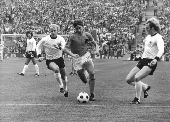 Johan Cruyff, star of the Netherlands team that dazzled crowds at the 1974 World Cup.