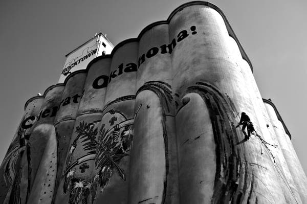 ...Oklahoma boring? Right.. Check out what Rocktown Climbing Gym's done with an old 90 foot cotton gin!