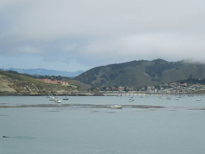 Looking toward Avila Beach from Harford Pier at Port San Luis
