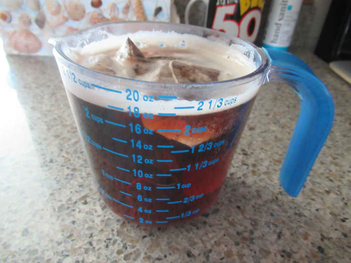 Use at least 4-6 tea bags and allow the tea to brew for a minimum of 10 minutes. Allow the tea to be lukewarm before you start staining your papers.