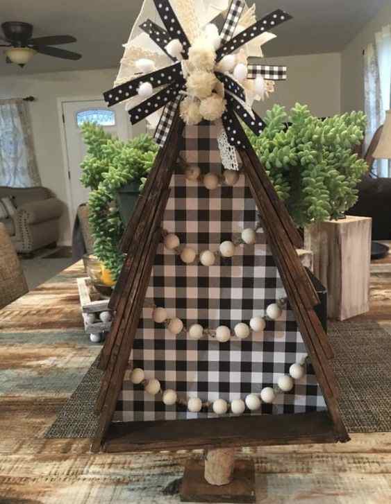 100+ Easy DIY Wooden Christmas Tree Triangle Decorations Holidappy