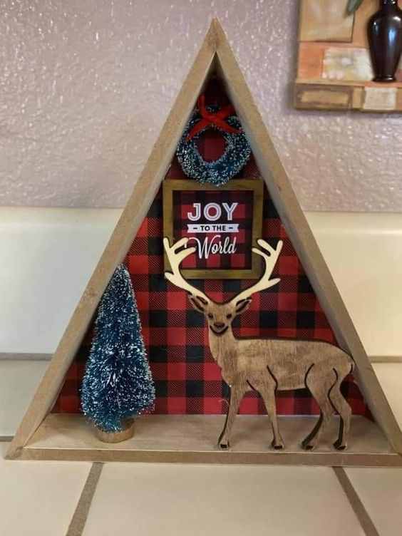 100+ Easy DIY Wooden Christmas Tree Triangle Decorations Holidappy