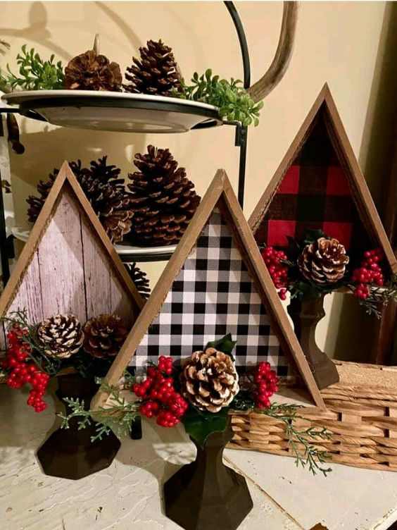 100+ Easy DIY Wooden Christmas Tree Triangle Decorations Holidappy