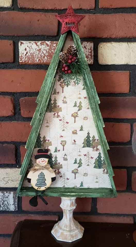 100+ Easy DIY Wooden Christmas Tree Triangle Decorations Holidappy