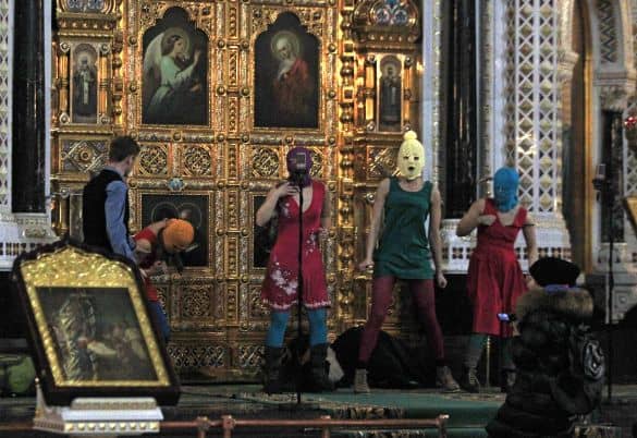 In 2012 the punk band Pussy Riot staged an unsanctioned protest concert in a Moscow cathedral; but unlike Vladimir Putin they kept their shirts on.
