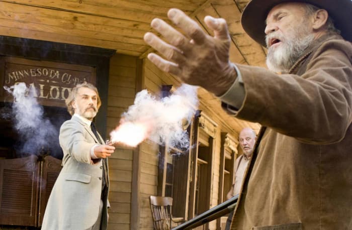 The film is deliberately anachronistic and shot with Tarantino's usual flair. But the film is deeper than it initially appears, making this more than just a bloody western.