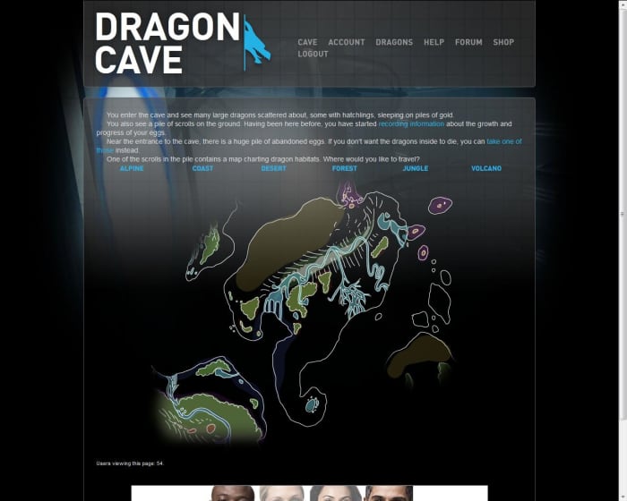 Dragon Cave is a free-to-use adoptable website focused on finding and raising dragons from eggs to adulthood.
