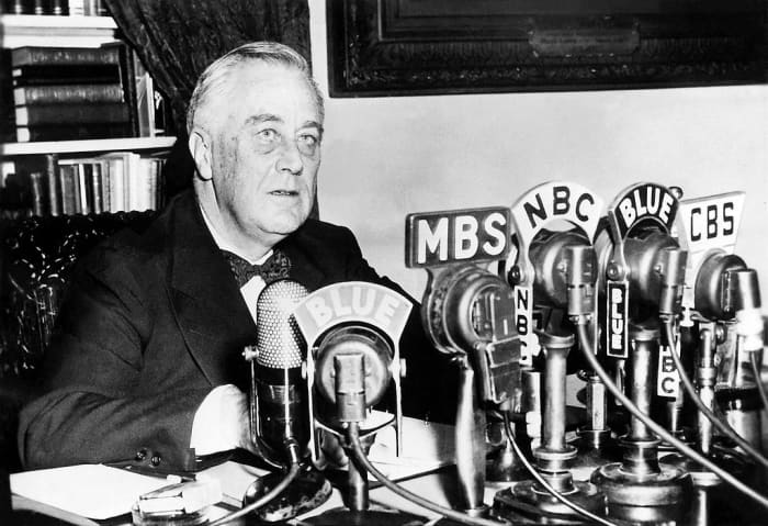 Franklin D. Roosevelt might have been branded a communist by today's right-wing. His proposed "Second Bill of Rights" supported a public healthcare system.