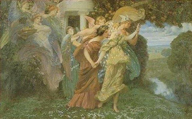 The Marriage of Persephone by Henry Siddons Mowbray circa 1895. | The story of Persephone is often compared to Virgo.