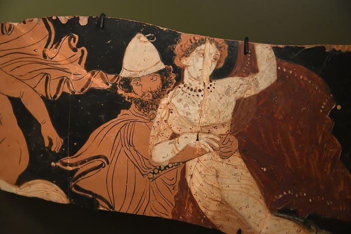 Pottery found in Italy 350-325 BC. | Scorpio is considered the king of the dead and is often compared to Halloween and the Greek god Hades.