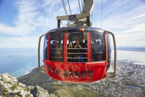 A Gondola Transports Passengers Up and Down the Mountain. The Base of the Gondola holds about 10,000 gallons of water Which Acts to Stabilize the Cars