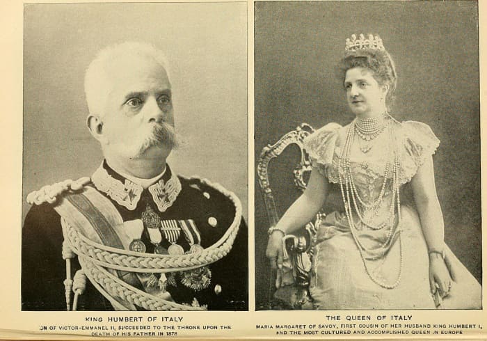 King Umberto I and Queen Margherita of Italy: Northrop, Henry Davenport, 1836-1909, No restrictions, via Wikimedia Commons
