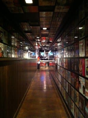 Down this "tunnel-like" hallway is the "Secret Pizza" place, located on the third floor of the Cosmopolitan Hotel on the Las Vegas strip.