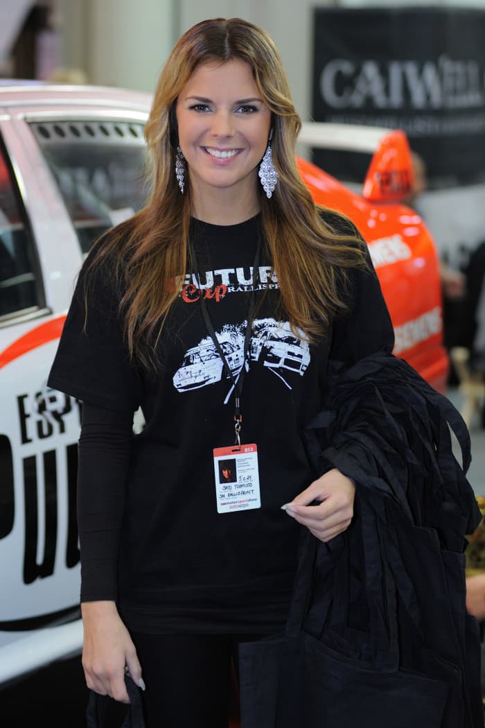 The winner o the Miss Finland 2008 beauty Pageant Satu Tuomisto seen here in 2011 during a VM Motor Sports show.