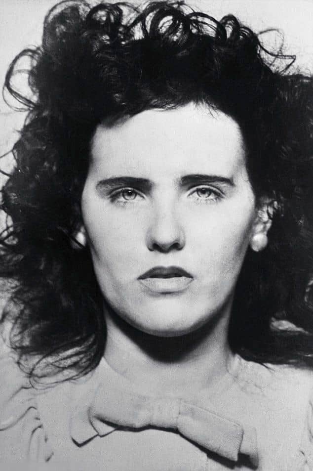 Elizabeth Short's mugshot on September 23, 1943, after being arrested in Santa Barbara for underage drinking