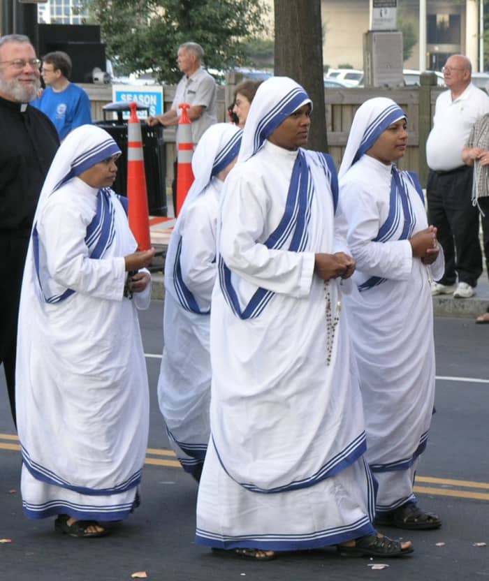 Every one of these Sisters of Charity (the order of nuns founded by Mother Theresa) serves the poorest of the poor.