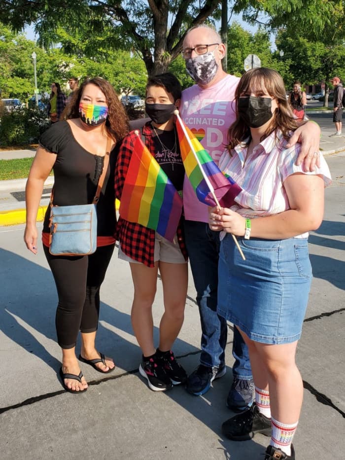 I love how my teenagers stand up for marginalized groups. I’m glad to support them, 100%