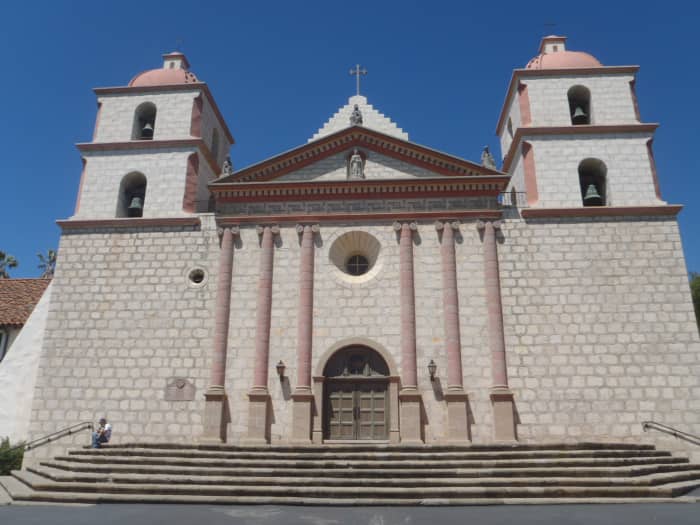 Beautiful Mission Santa Barbara, Santa Barbara, California. Also known as Queen of the California Missions.