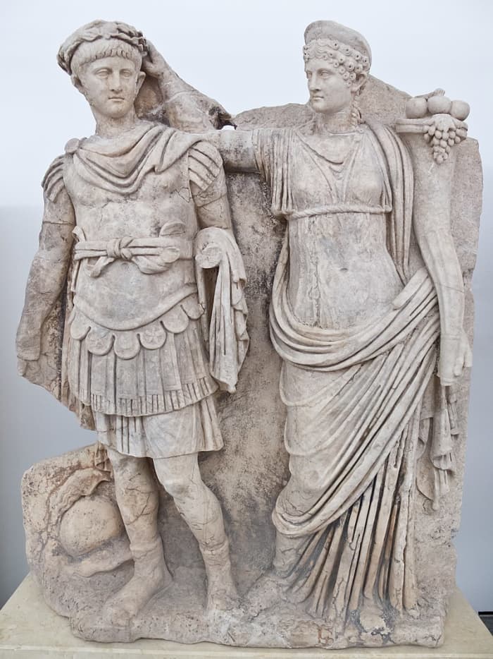 Nero being crowned by his mother Agrippina the Younger (Julia Agrippina).