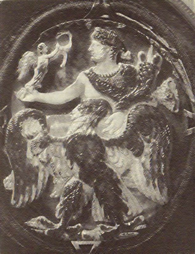 Created after Nero's death in 68A.D. this work depicts his rise to a divine status.