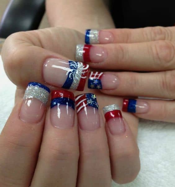 Patriotic Nail Designs To Show Off Your Red White And Blue Holidappy