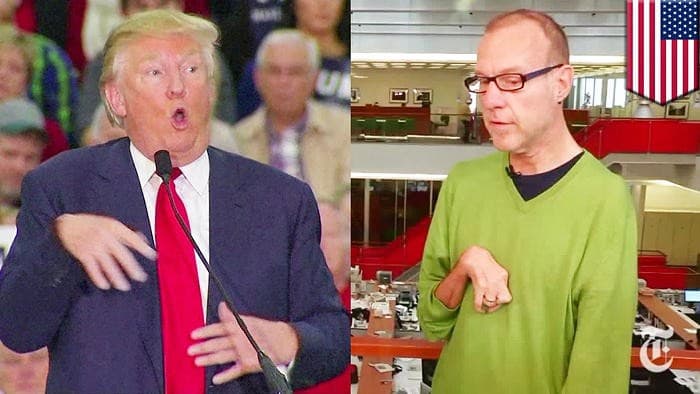Idaho’s favorite politician, Donald Trump. That’s him on the left, mocking a disabled reporter.