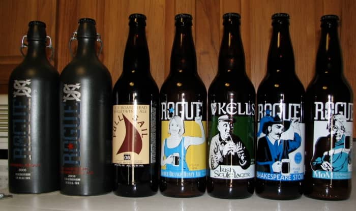 All Rouge Beer but one (third from left is Full Sail Barley Wine '08, photo By pitbulls20, source Photobucket - Which is better for you? Beer or Red Wine