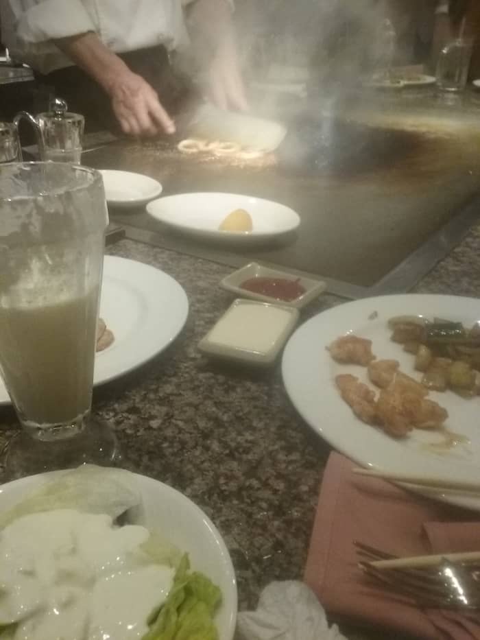 One appetizer dish that we enjoyed at Arigato Japanese Steak and Seafood House Restaurant was simply delicious calamari rings with no added batter for frying and complementary dark brown soy sauce as an accompaniment.