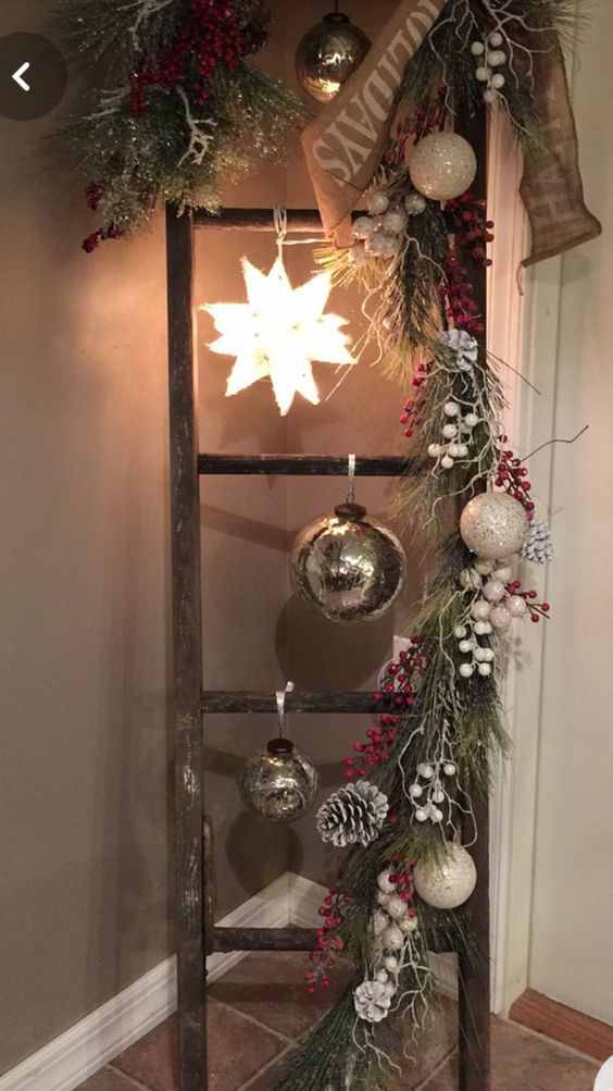 30+ DIY Christmas Ladders Ideas to Turn Your Home Into a Winter