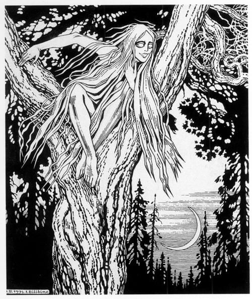 The rusalka is a tragic figure. In life they were drowned by their lovers, and now haunt the waters where they wait for young male victims.