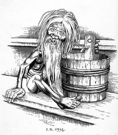 The Bannik is a quirky and unusual folklore character who haunts bathhouses. He upholds bathhouse etiquette and can become enraged by ill-behaved patrons.