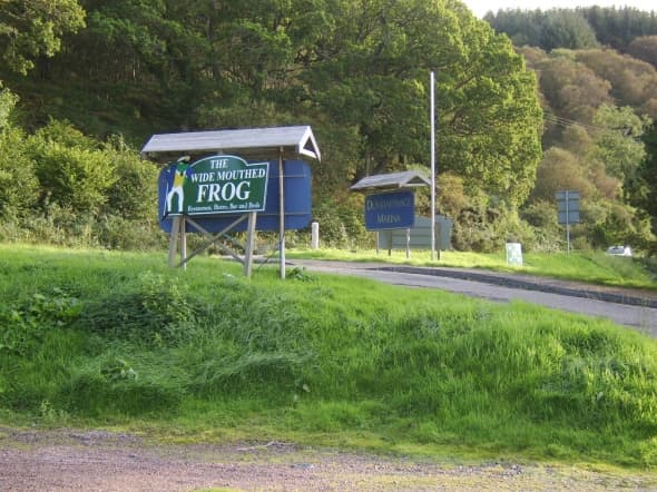Entrance to the Wide Mouthed Frog car park and Dunstaffnage Marina from the main road Oban. It is extremely unlikely that you will see all you want to see in one day!