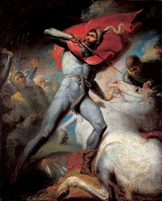 Henry Tresham's depiction of Warwick the Kingmaker, a key figure in the Wars of the Roses.