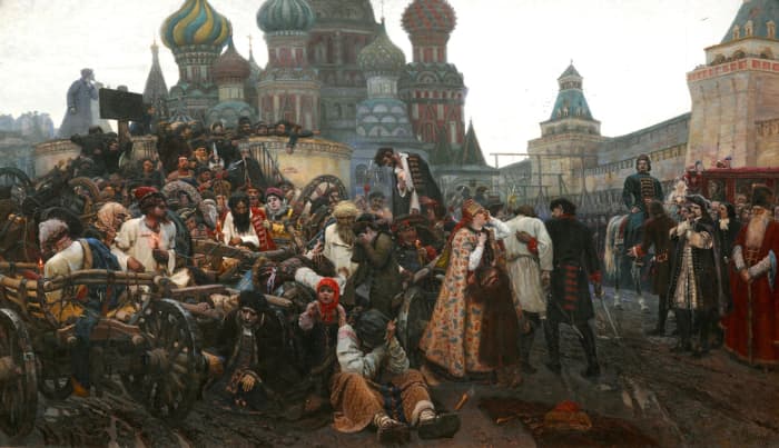 Peter the Great was completely ruthless towards any opposition, such as in his execution of the Streltsy who rose up against him in 1698.