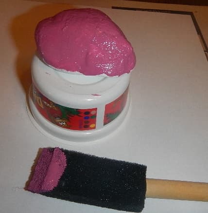Paint rock the color of choice and let dry several hours or overnight.
