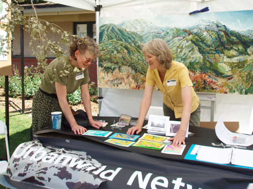 Staffing a booth is a fun way to promote sustainability in person.