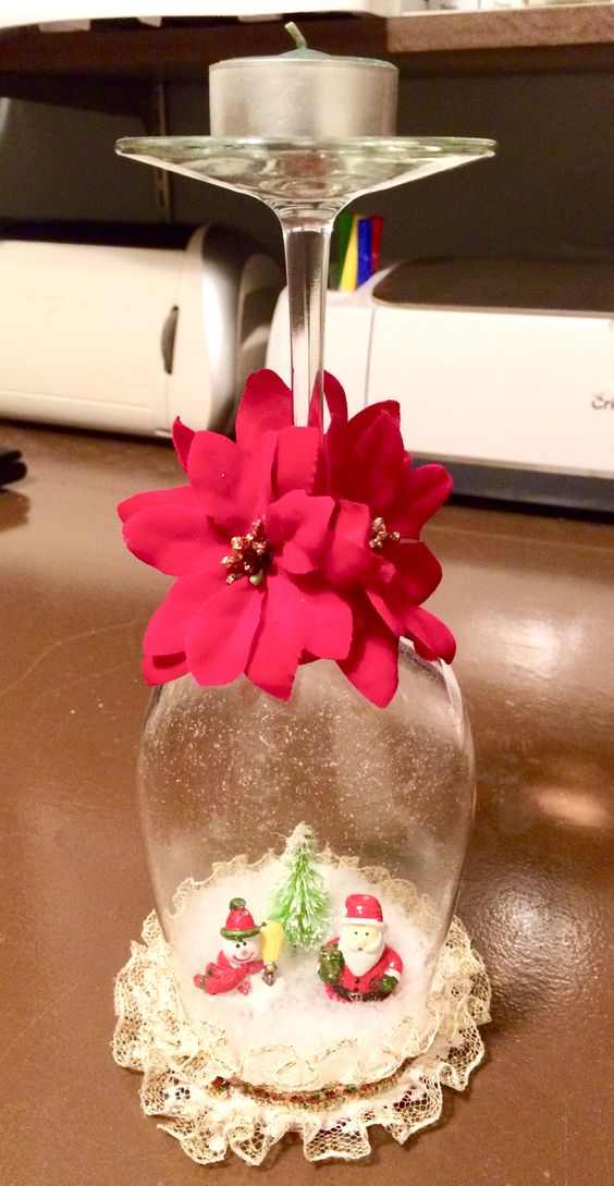 100+ Easy to Make Wine Glass Christmas Decorations to Bring the Festive