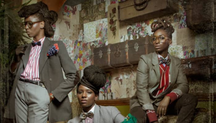 Prisca M. Monnier, Dandy Queens, 2015, photograph, size 750x 430 cm. Blackattitude Magazine. Reproduced from https://afropunk.com/2015/05/feature-dandy-queens-new-editorial-from-blackattitude-magazine/