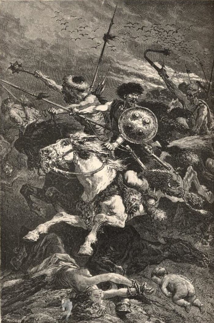 The Huns at the Battle of Chalons