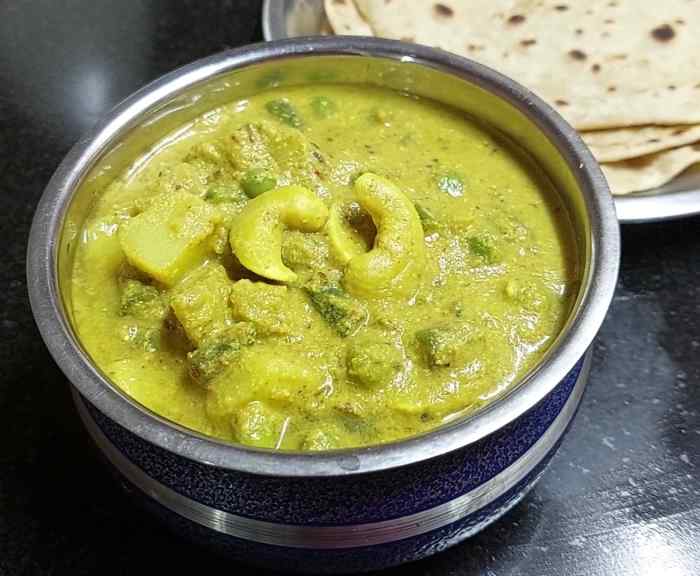 Coconut Gravy With Vegetables Indian Side Dish Recipe Delishably