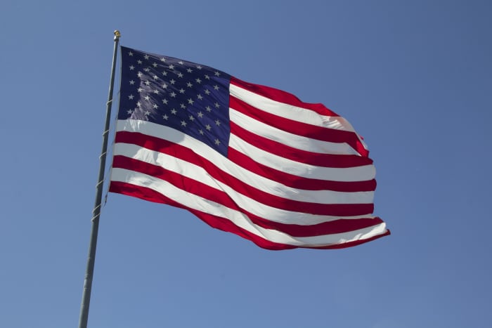 The American flag, a symbol of one of the values of the nation and it also symbolizes this album's title.