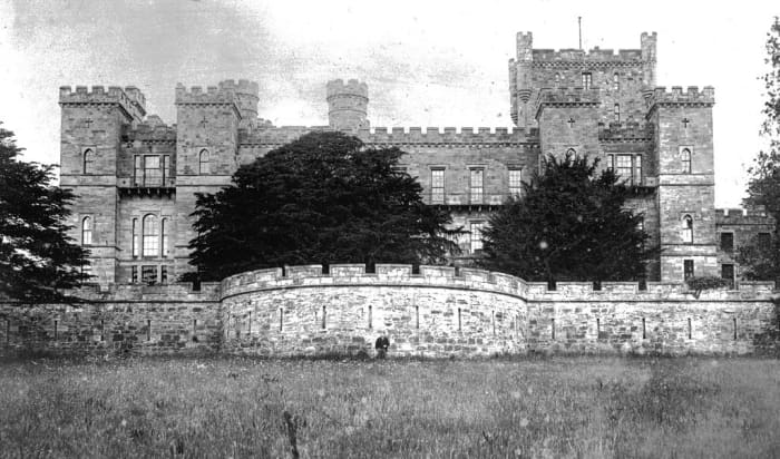 Loudoun Castle in Scotland. The Hasting's family seat where Flora was laid to rest in 1839.